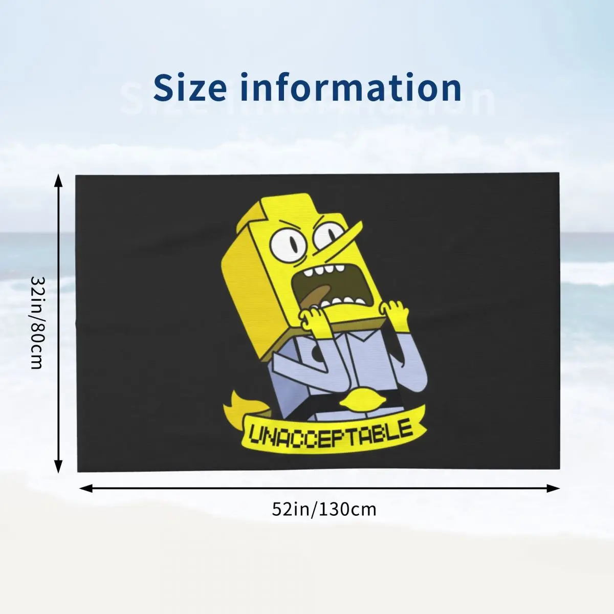 Custom Adventure Time Lemongrab Beach Towel Quick Drying TV series Super Soft Microfiber Shower Sauna Towels image 3