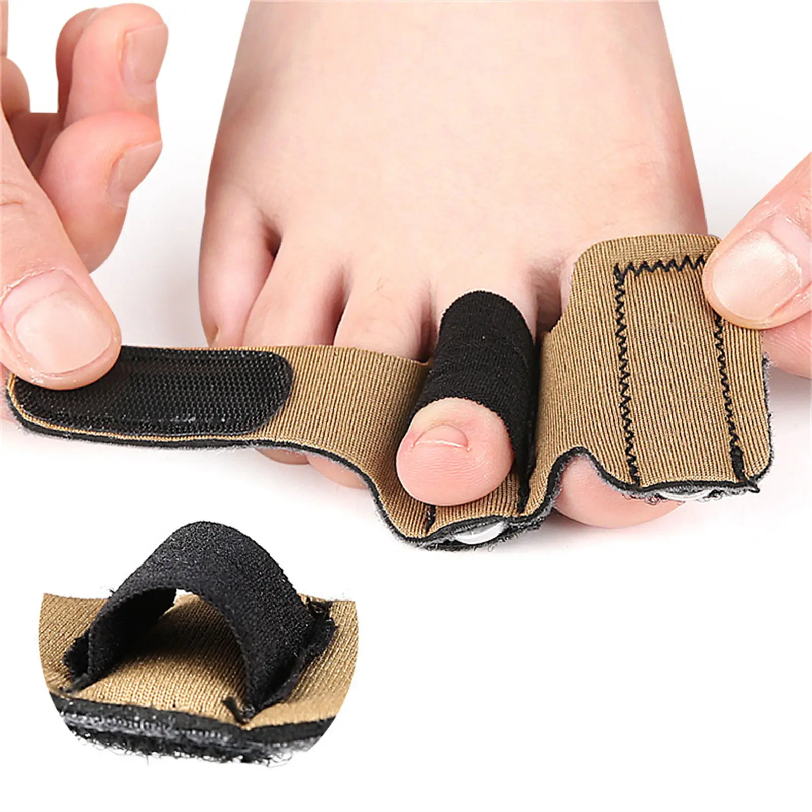 Toe Splint Aluminum Support braces for Hammer Toe protection Breathable Digit Straightener Claw Toe sleeve Wearable in Shoes