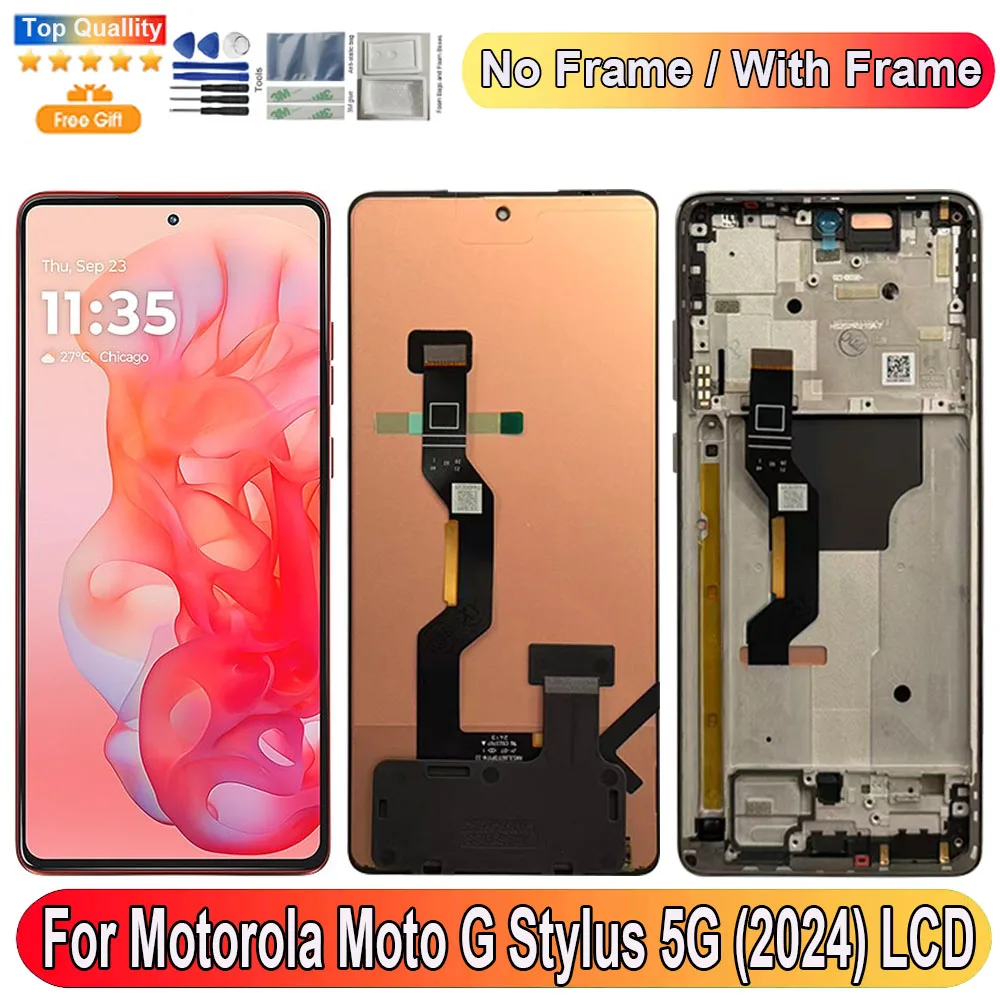 6.7''For Motorola Moto G Stylus 5G (2024) LCD Display Screen Touch Panel Digitizer Replacement Parts Screen With Frame XT2419-1