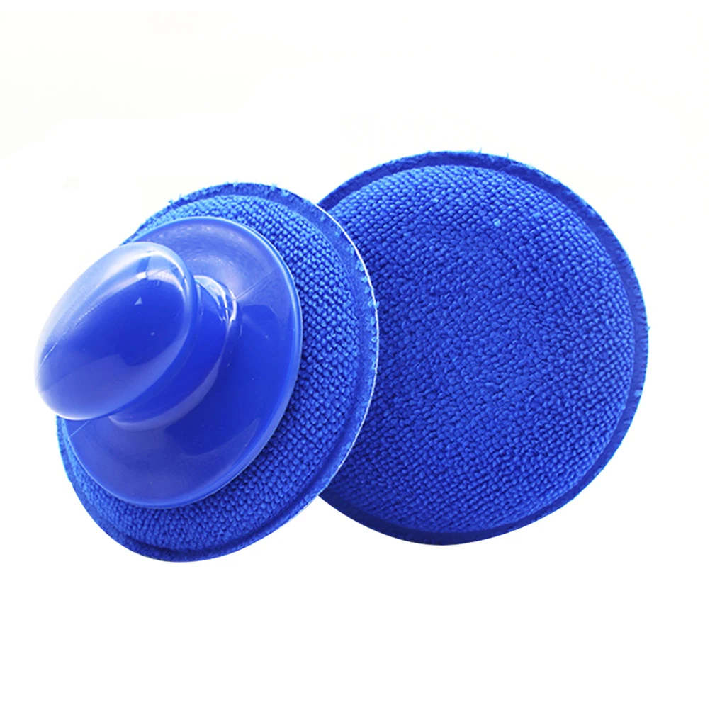 

2 pcs Waxing Sponge High Absorbent Soft Polishing Pad With Handle Car Wax Applicator Scrubbing Sponges Car Cleaning Tool