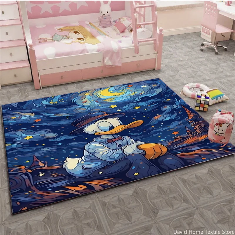 Donald Duck Cartoon area carpet for Children Living room Bedroom Floor mat Round Carpet Children's Bedroom Rug Decoration