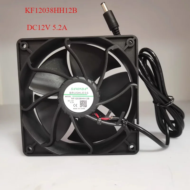 KF12038HH12B Cooling Fan DC12V 5.2A 12mm Double Balls Gas Grill Fan