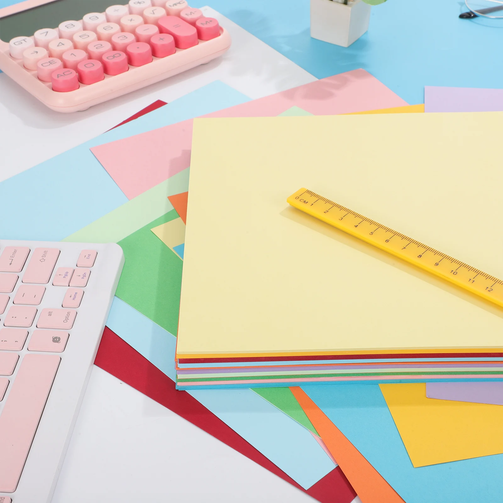 

100 Sheets 's Handmade Colored Paper Card Stock for Making Craft Scrapbook