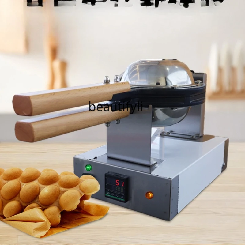 

Commercial Electric Egg Waffle Maker Hong Kong Style Egg Waffle Maker Thickened Coating Pancake Maker