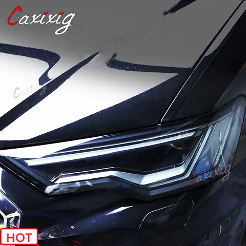 자동차 헤드라이트 보호 필름 틴트 랩 비닐 투명 TPU 스티커, 아우디 A6 C8 2019 2020 2021 적합 액세서리