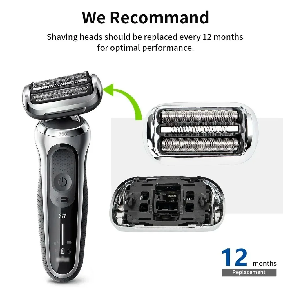 Premium 73S Shaver Head Replacement for Braun S7 Series 7 Electric Shaver Fit 7020s 7025s 7027cs 7071cc 7075cc  Spare Parts