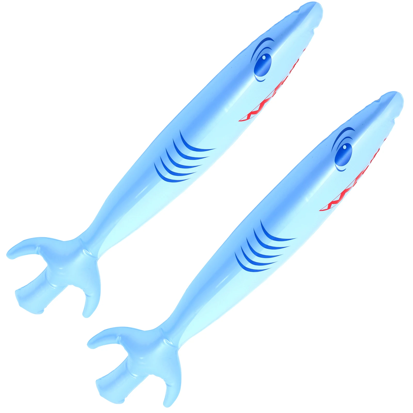 2Pcs Inflatable Pirate Swords Shark Pattern Cartoon PVC Material Easy Inflate Deflate Kids Pirate Cosplay Halloween Party