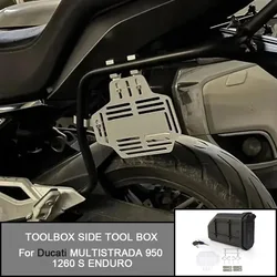 For Ducati MULTISTRADA 950 1260 S ENDURO Toolbox Waterproof Side Toolbox Side Decorative Box Motorcycle Waterproof Storage Box