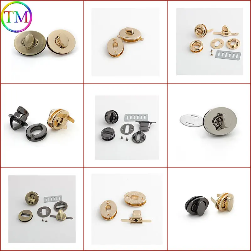 

10 Pieces Metal Lock Clasp Swivel Twist Locks Buckles Bag Twist Lock Diy Bags Hardware Parts Decoration Bag Lock Accessories