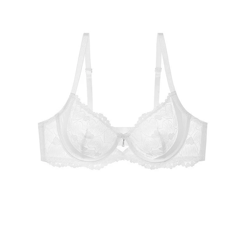 Elegantes französisches Spitzen-BH-Set, durchsichtig bestickt, reinrosa Mystique, schwarzes Nischendesign, luxuriöse Dessous, großer Schnitt, Nachtwäsche, Geschenkset
