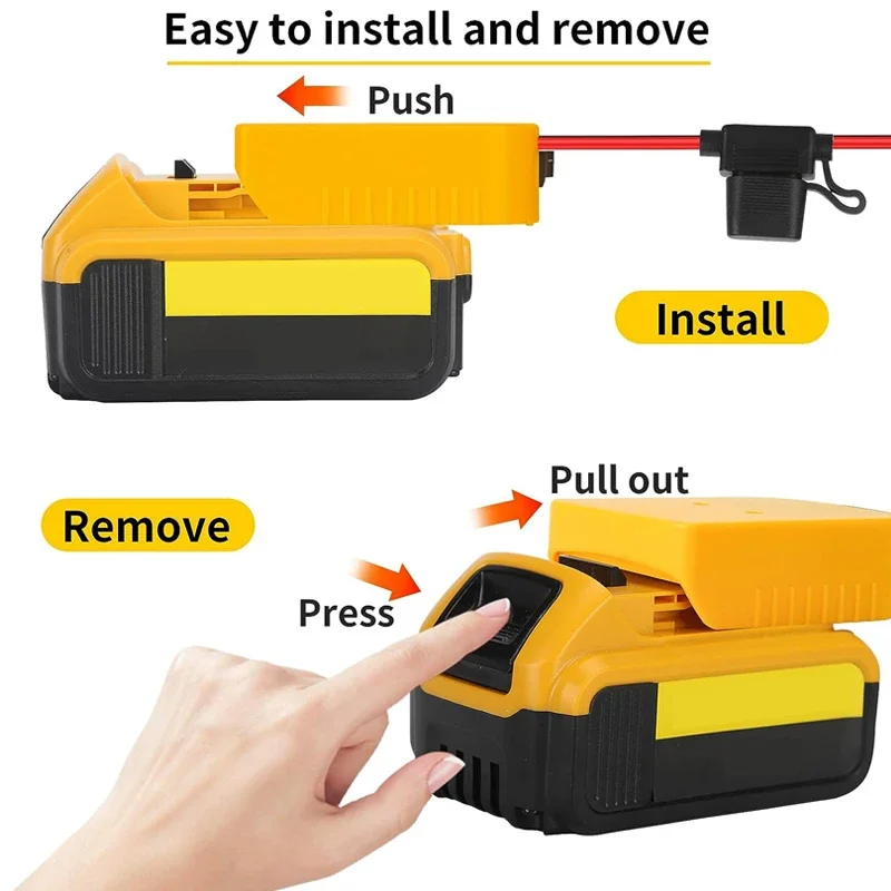 Bateria zewnętrzna konwerter adaptera do baterii Dewalt 18V 20V DIY akcesoria do elektronarzędzi konwersja akumulatora przedłużacza elektrycznego