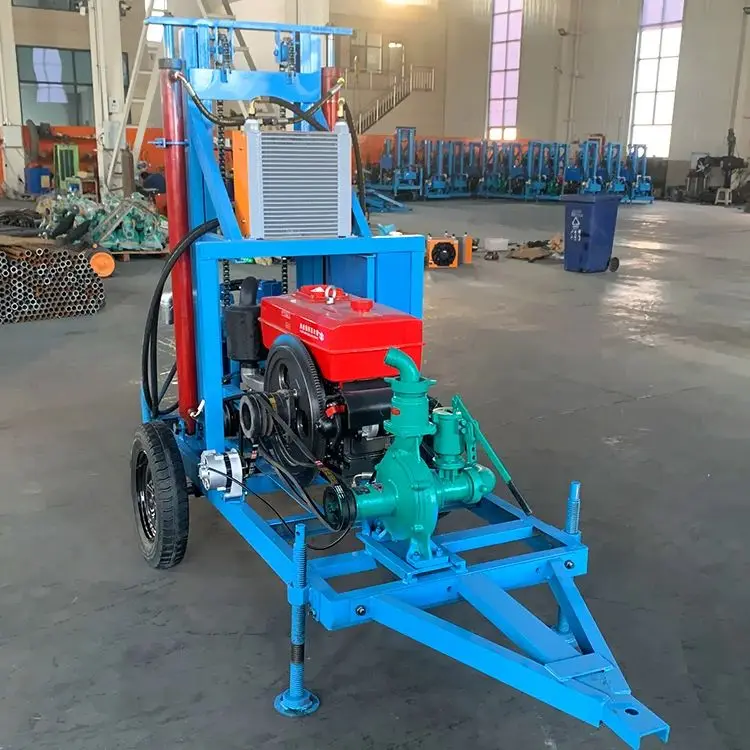 

Customized Diesel Hydraulic Wheel-Type Portable 100-200m High Efficiency Rock-Drilling Drilling Machine Water Well Drilling Rig