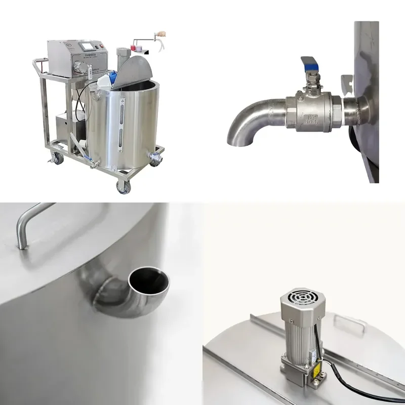 

2026 CE Wholesale New Movable Candle Wax Melting Tank for Candle Making 50KGS with Cart Low Wattage Fundir De Cera Hacer