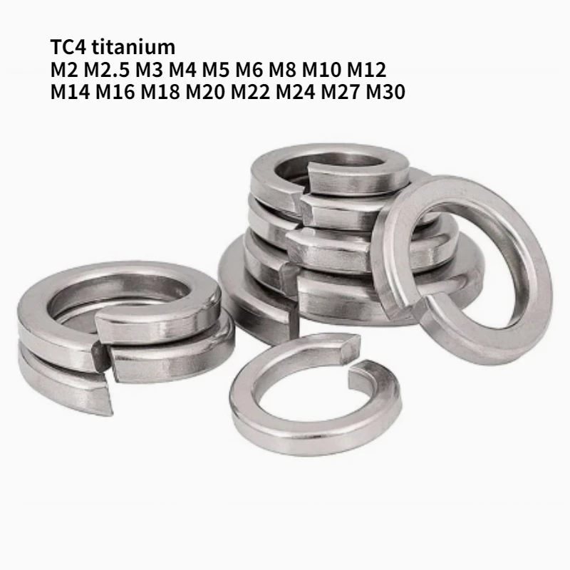 TC4 Titanium Alloy Spring Washer M2 M2.5 M3 M4 M5 M6 M8 M10 M12 M14 M16 M18 M20 M22 M24 M27 M30 GB93 Spring Washer