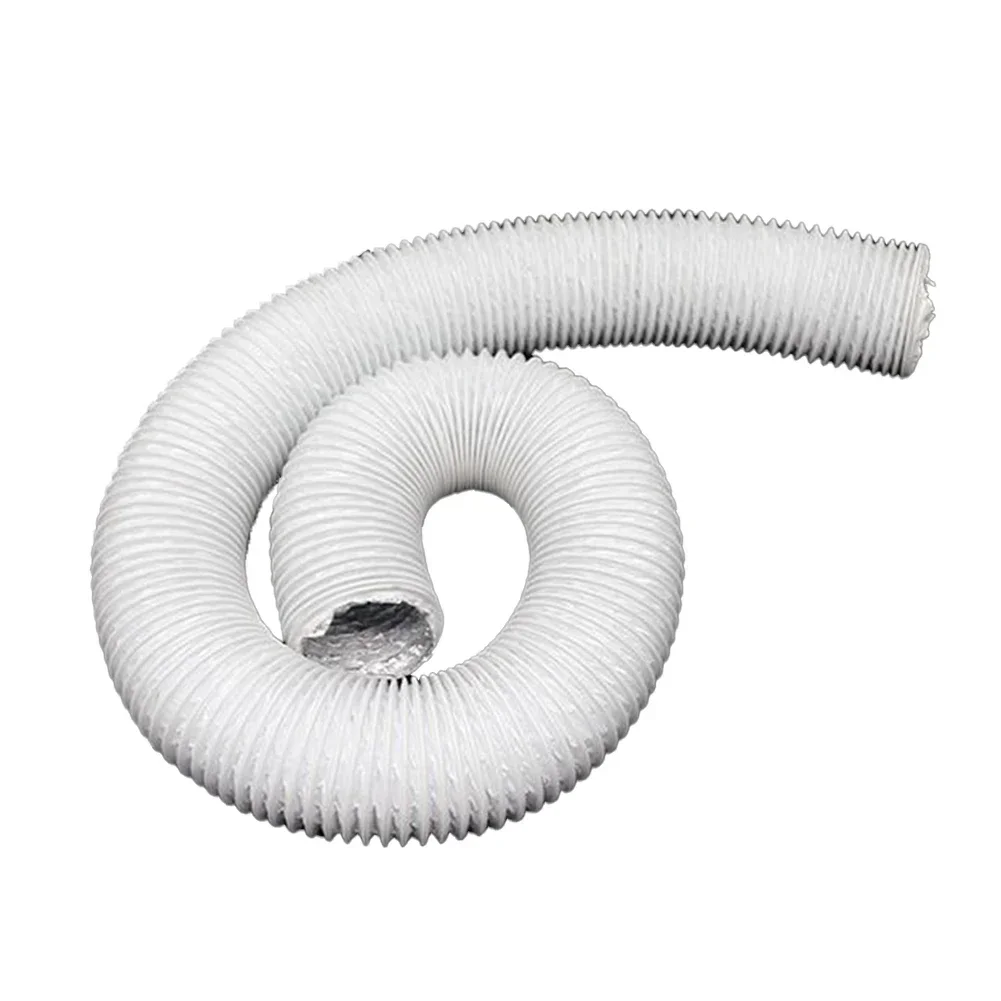 Tight Or Limited Areas Aluminum Pipe Exhaust Hose Built-in Steel Wire Reinforcement Corrosion-resistant Easy Installation