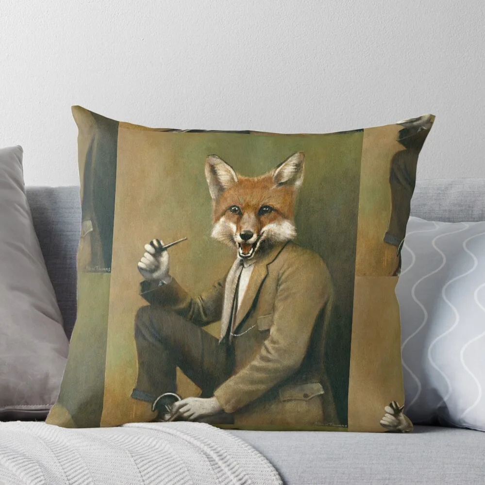 

Vintage Mr Fox Throw Pillow Plaid Sofa pillowcases for sofa cushions