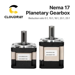 Cloudray Nema17 Planetary Gearbox Motor Speed Reducer with Ratio 5:1, 10:1, 16:1, 20:1, 25:1 5mm Input for Open Close Loop Motor