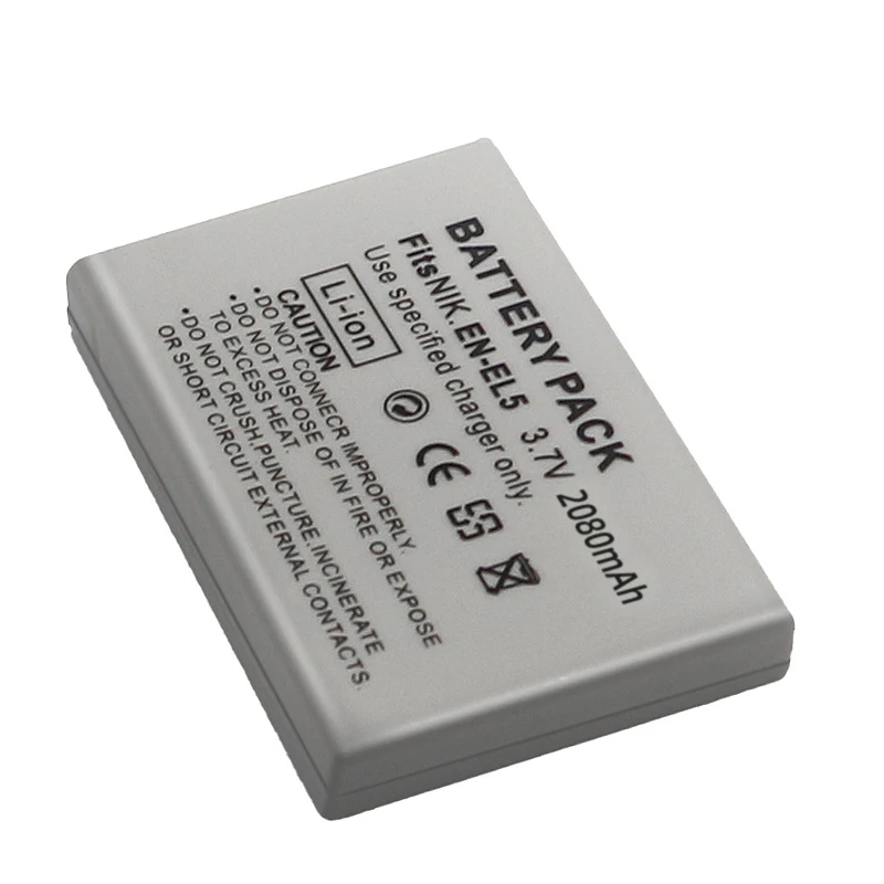 ENEL5 EN-EL5 EL5 Battery + Dual Charger 2080mAh for Nikon Coolpix P530 P520 P510 P100 P500 P5000 P5100 P6000 3700 4200 Batteria