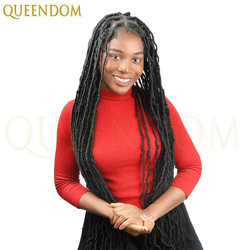 

40Inch Super Long Butterfly Braided Wig Full Lace Twist Braid for Black Women Goddess Synthetic Knotless Box Hair Wig