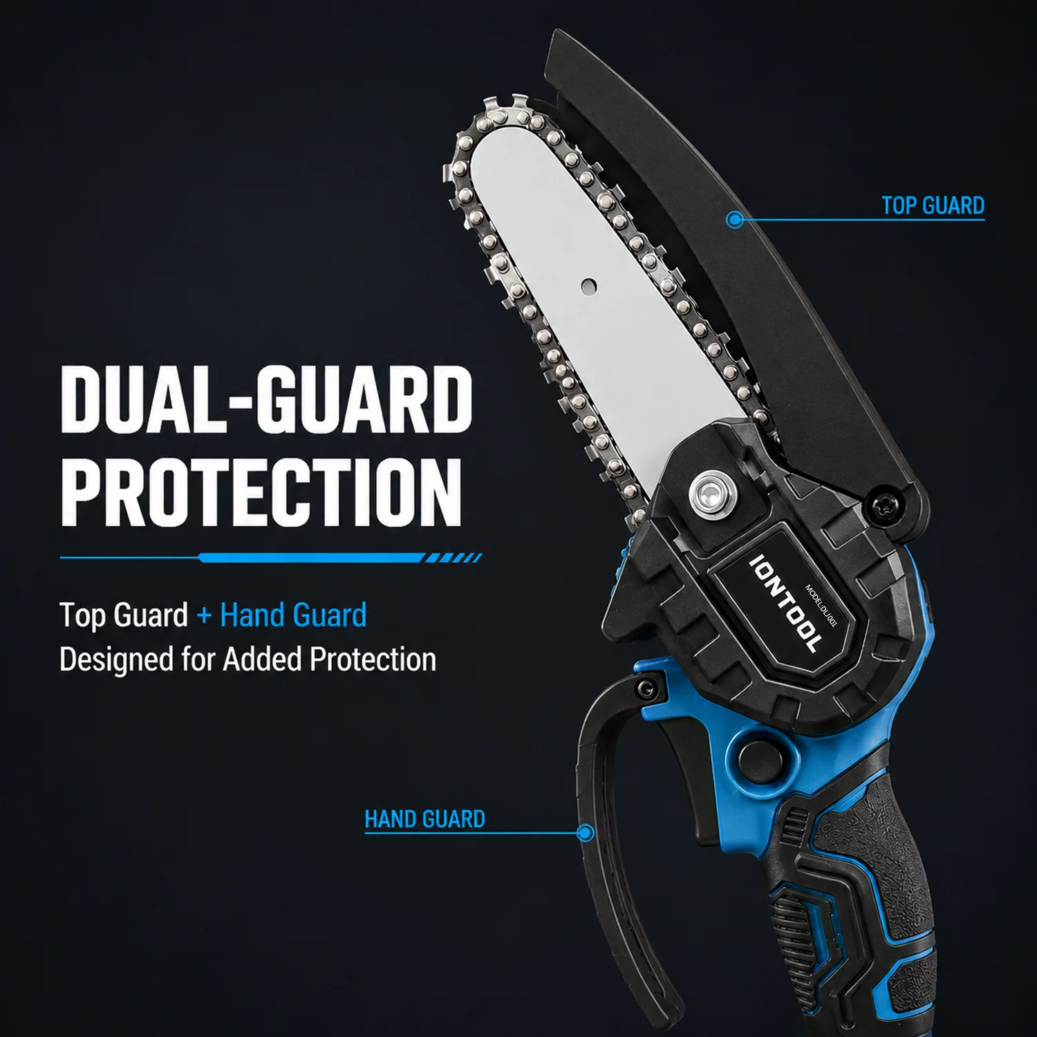 IONTOOL 4 Inch Mini Chainsaw Lightweight Cordless Handheld Electric Chain Saw for Garden Pruning Tree Trimming Tool Only