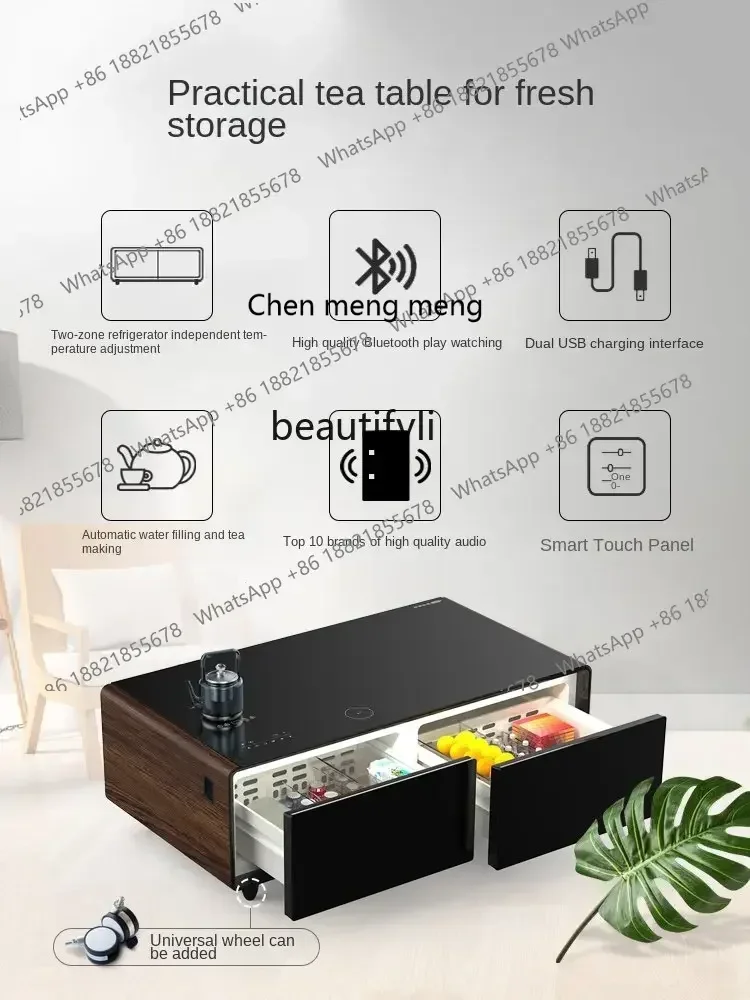 K182K182zqRefrigerator Coffee Table Living Room Home Light Luxury Modern Simple Multi-Functional Touch Screen High-End Smart Fur