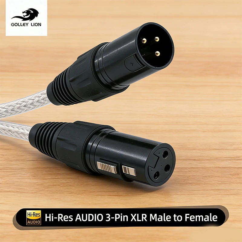 XLR Cable 3 Pin Balanced XLR Male to Female Microphone Cable Noise Cancelling Mic Speaker Cable for Power Amplifier