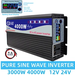 Pure Sine Wave Inverter 12v 220v 48v 110v 3000W 4000WInversor Voltage Transformer Power Converter Solar Inverter