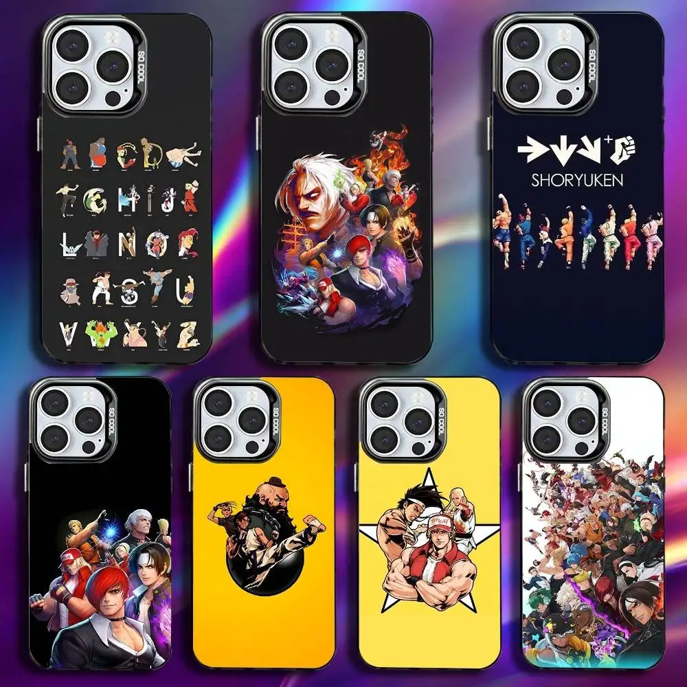 

Game K-King Of F-Fighters Phone Case For iPhone 16,15,14,13,12,11,Pro,Max,Plus,Mini,XS,SE Anti Fall Black Matte Hard Bumper