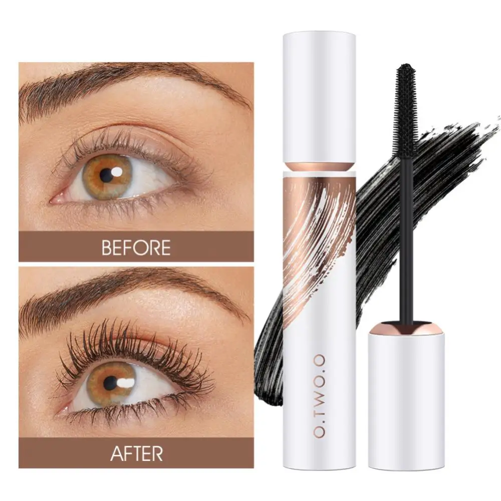 Rímel de ojos brillantes, pestañas rizadas gruesas, extensión de ojos, maquillaje negro, Cosméticos de belleza