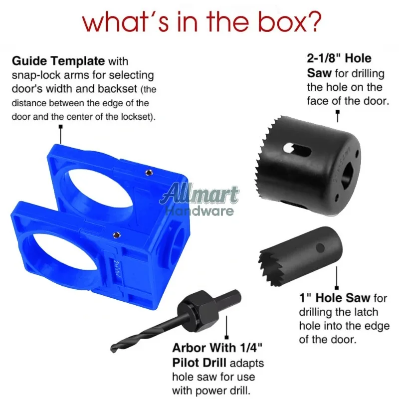 

New spherical door lock installation kit+latch tenon lock tool kit helps remove materials and install latch tools