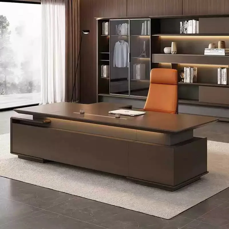 xx-Customized Luxury L Shape Executive Office Furniture Modern High Quality Office Manager Table Ceo Table^