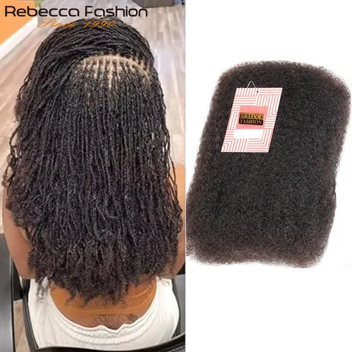 Imagen 1 del producto Cabello afro rizado a granel para extensiones de cabello trenzado - Rebecca ligero, colores naturales para trenzas africanas y ropa casual QVR