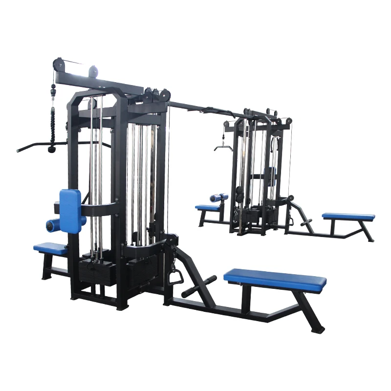 Uso de gimnasio comercial, 8 cables de pila, cruzado, multifunción, Fitness, multi selva, multifunción, máquina de 8 estaciones
