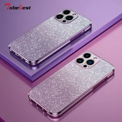 Shiny Glitter Plating Silicone Case for Apple iphone 15 14 13 12 mini 11 Pro XS Max X 8 7 6 6S Plus SE 2020 Soft Back Cover