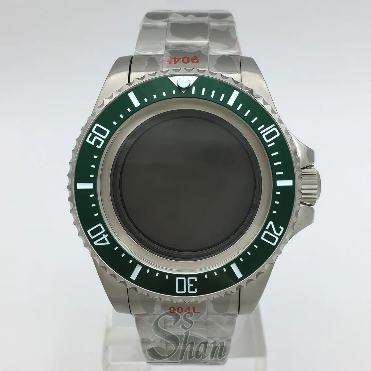 43mm large case ceramic bezel sapphire glass case stainless steel bracelet is suitable for NH35 NH36 ETA2824movement accessories