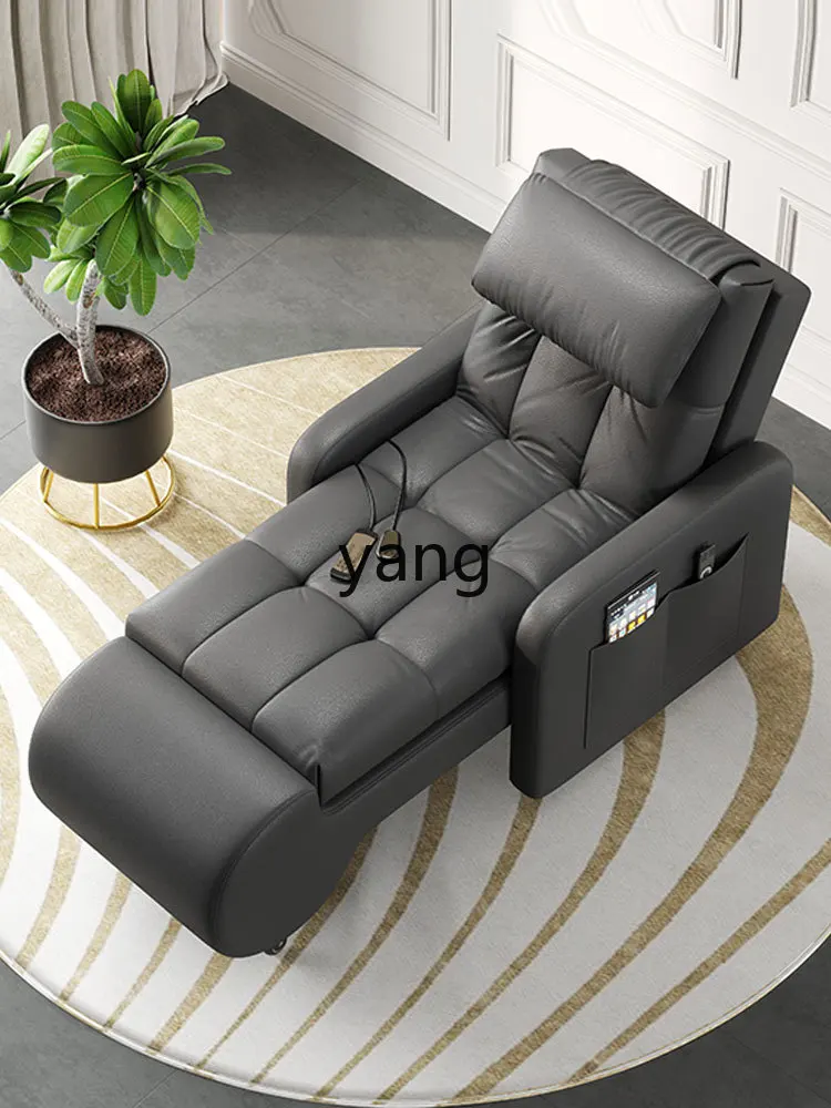 yhl Recliner Sofa Faux Leather Master Bedroom for the Elderly Leisure Nap Chaise Longue Hotel Rest Sofa Bed