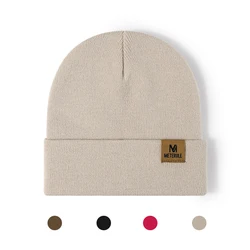 Knitted Hats Soft Knit Beanie for Men or Women Winter Warm Windproof Outdoor Mountaineering Skiing Riding Hat Cycling Cap