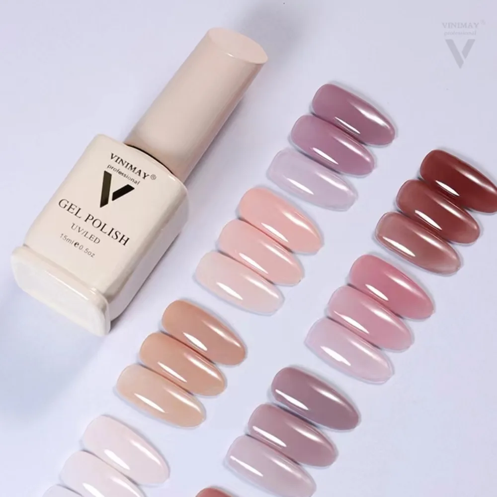 VINIMAY France Base Gel Nail Polish Fluorescence Nail UV Glitter Gel Varnish Soak Off Gelpolish Gel Nail Art Lacque Primer