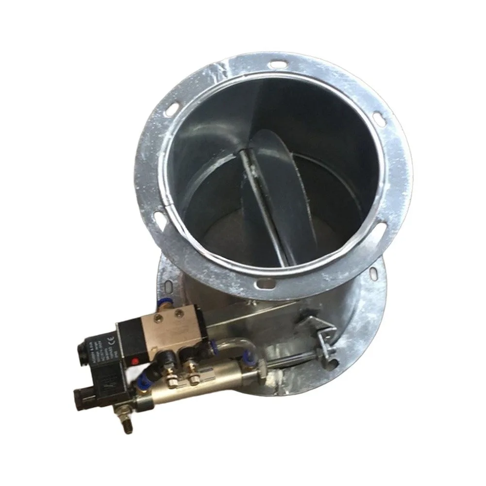 100mm-manual-air-volume-control-valve-galvanized-sheet-metal-construction-circular-damper-for-hvac-air-regulation