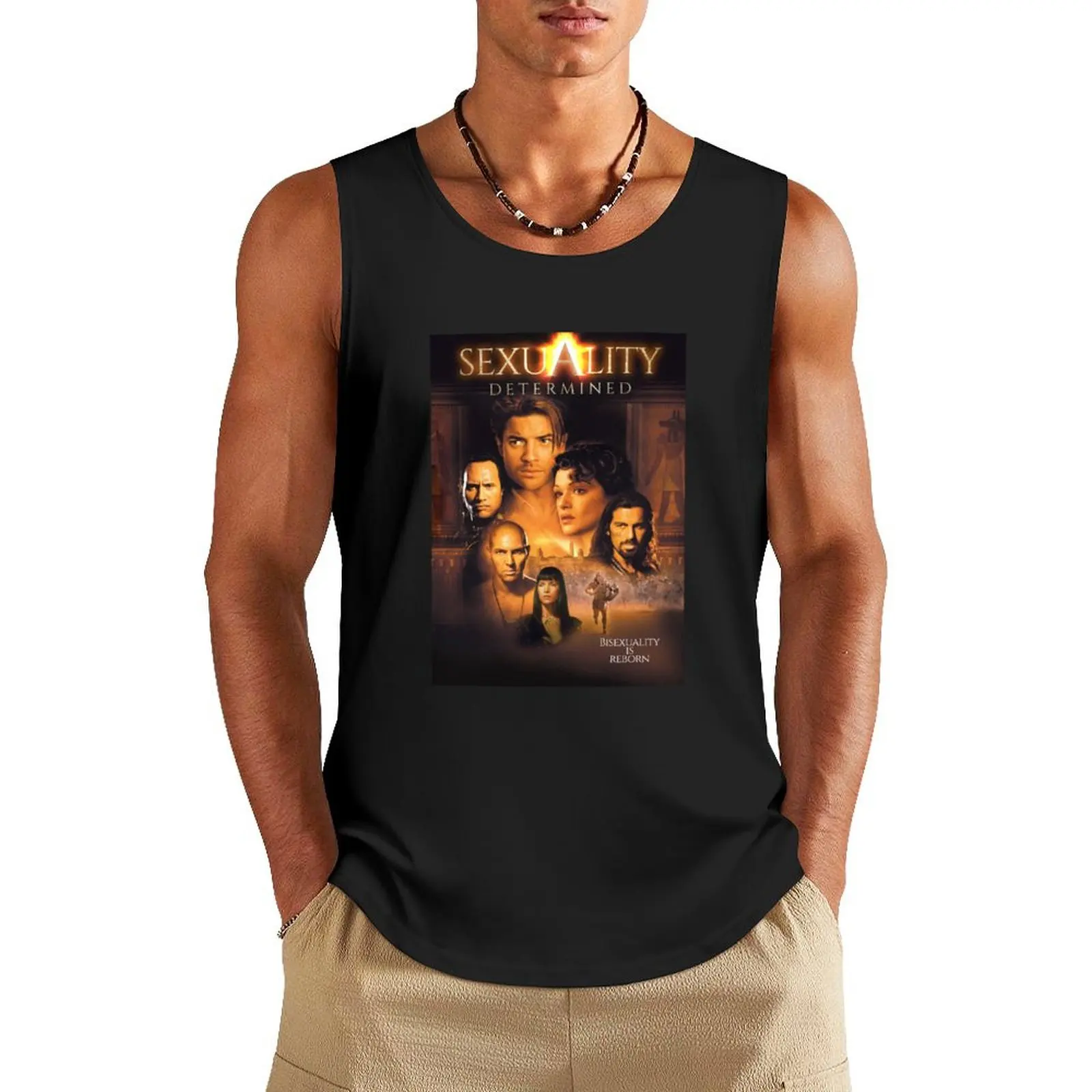 Orientation: Entire Cast of The Mummy Tank Top Men's summer vest gym shirt men male top summer clothes