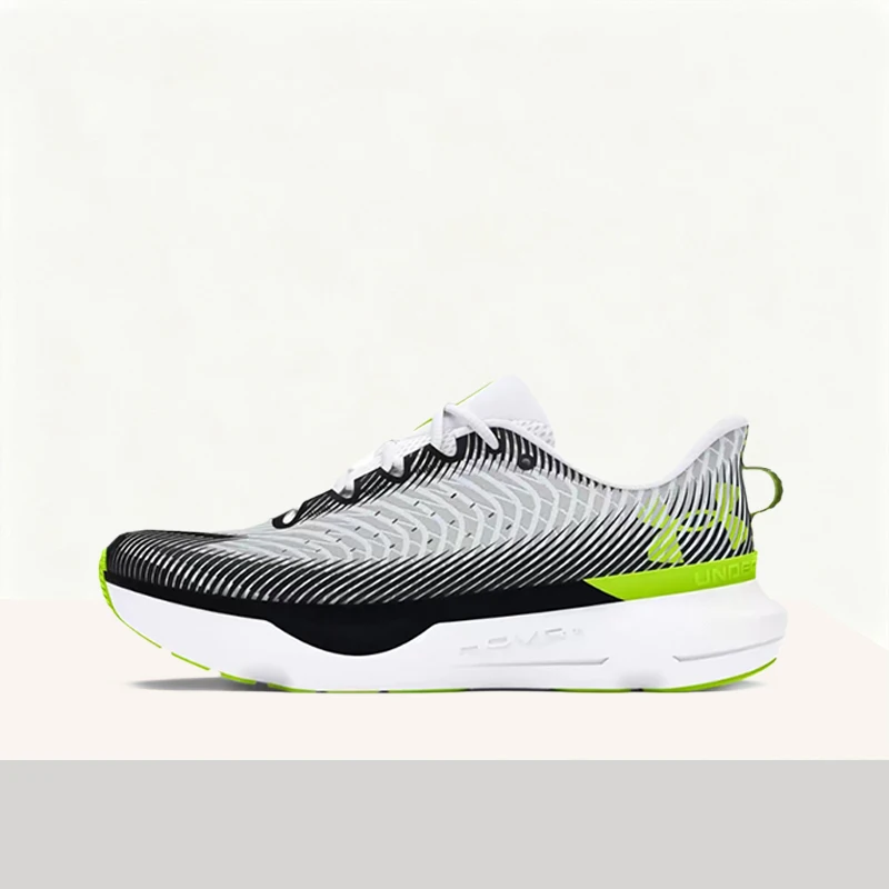 Under Armour Infinite Pro White Black Comfortable Non-Slip Durable Breathable Low-Top Lace-Up Running Men Shoe 3027190-103