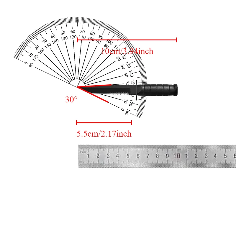 Portable Straight Knife, Stainless Steel Blade, Plastic Handle, Travel Camping Cutting Tool, Accessory