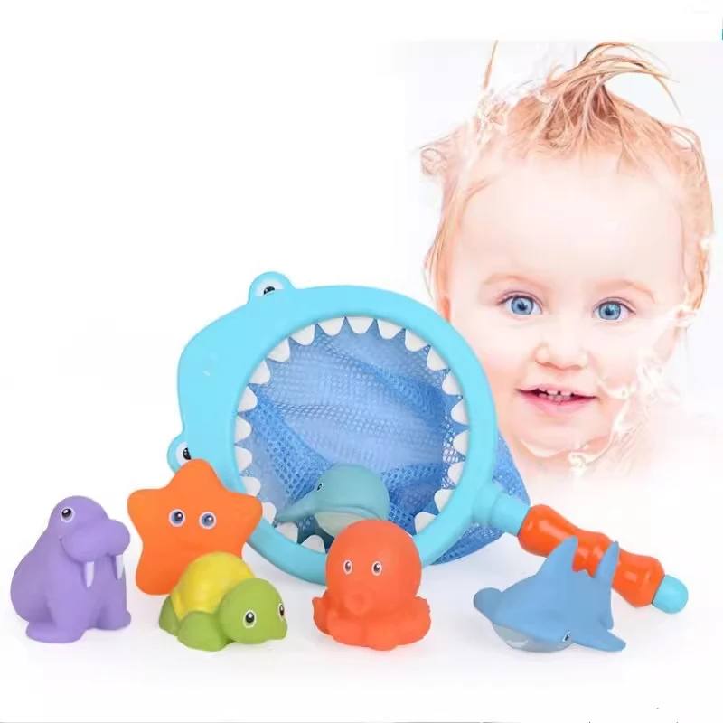 Children Bath Toys Indoor And Outdoor Swimming Pool Beach Parent-child Interactive Catch Fish Game Toys Water Floating Fish Toys