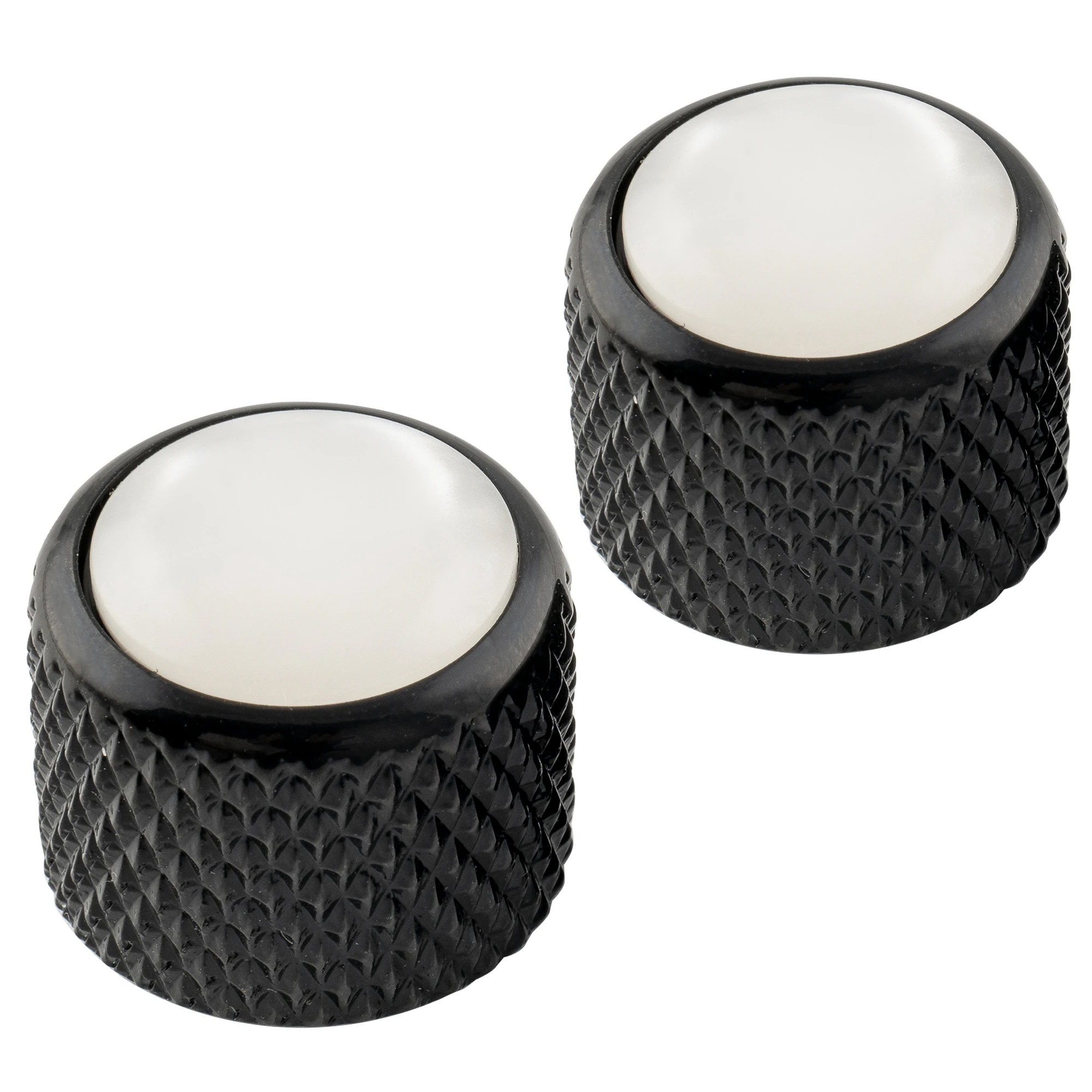 Musiclily Pro Fine 24 Splines Steel Dome Mother-of-pearl Top Push-on Control Knobs 19*16.5mm for USA Made Guitar Bass (Set of 2)