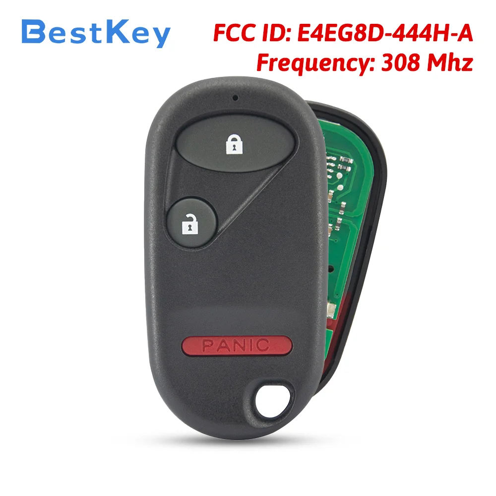 Best Key Acura Remote Key Fob 3 Button Trunk 308MHz FCC E4EG8D-444H-A PN 72147-S3V-A02 for MDX 2001 2002-2006 Luxury SUV