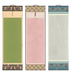 Blank Half Ripe Xuan Paper Scroll Calligraphy Painting DIY Rice Paper Hanging Scroll Cultural Creative Hanging Vertical Scroll
