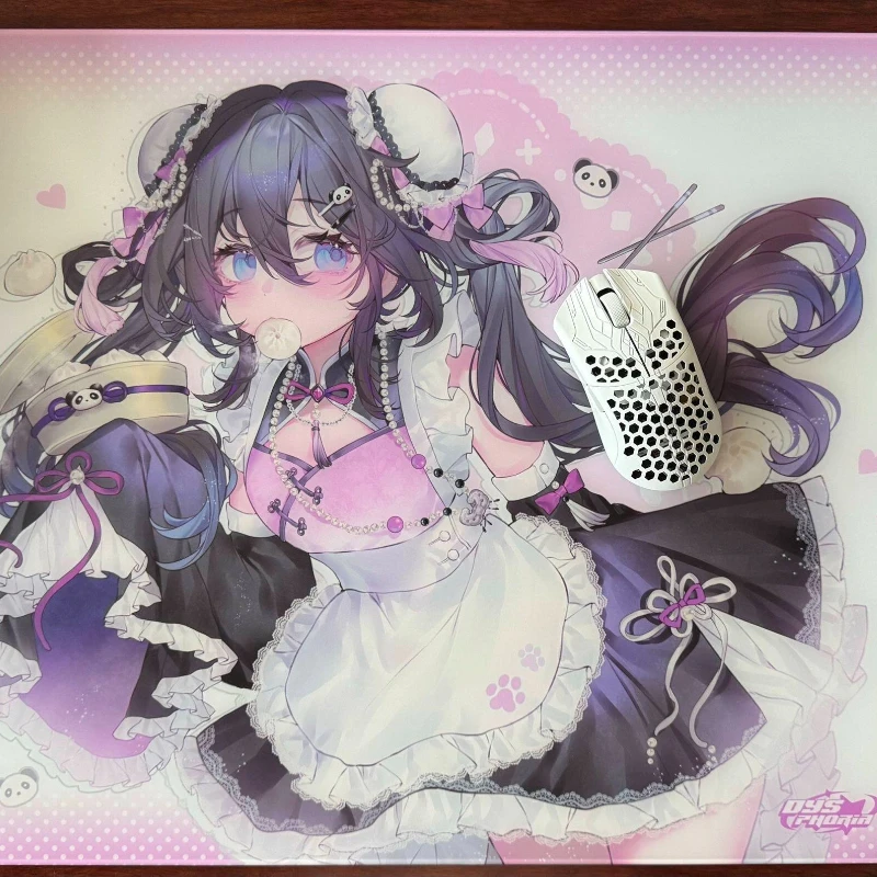 Replica YURI Tempered Glass Mouse Pads Personalised UV Printing Technology Ergonomics Desk Pad for PC FPS Gaming Mouse Pad Gift
