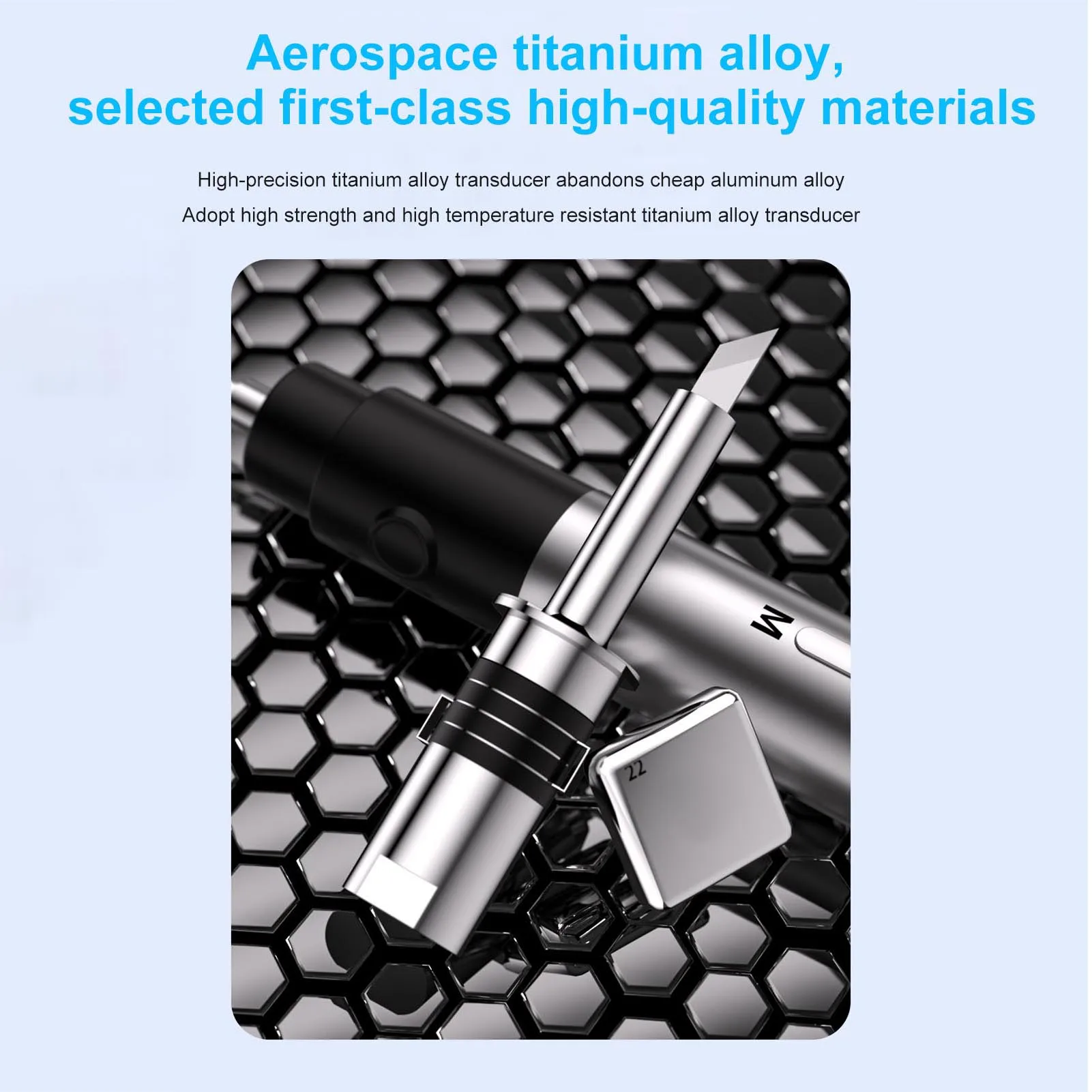40 KHz Cutting Frequency Ultrasonic Cutter 3 Speed Adjustable with Titanium Alloy Blade Tip for Plexiglass Leather 3D Printing