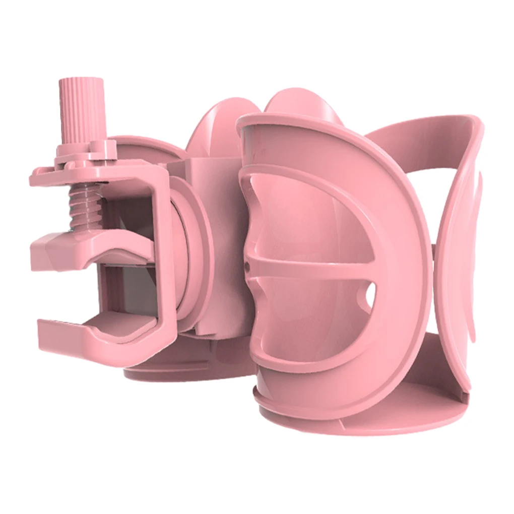 

Pram Cup Holder With Adjustable Sturdy Durable ABS Pushchair Stroller Cup Holder Easy To Install