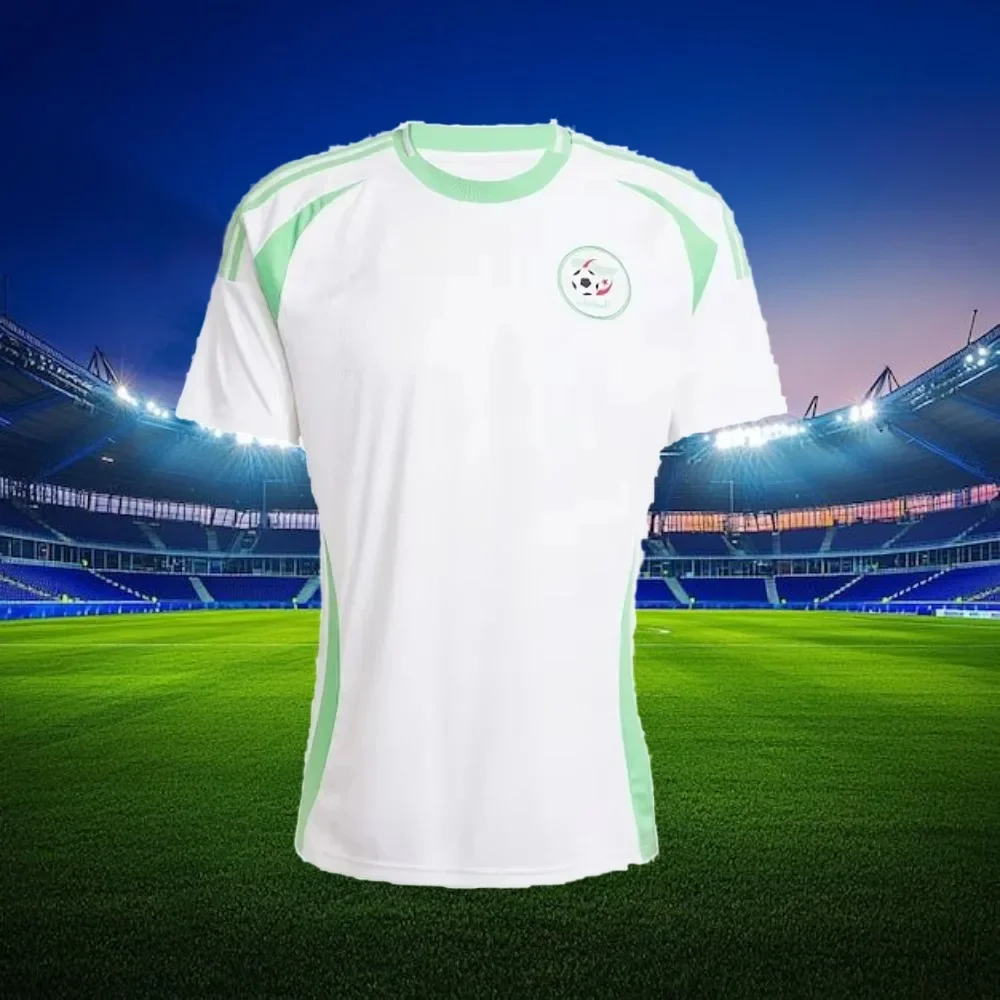

2025 Algeria Football Team Jersey Fan Edition 3D Sports Comfortable T-shirt Men's and Women's Tops Football Jersey Motorcycle